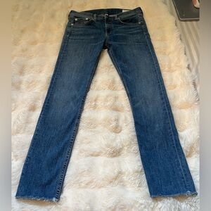 Rag & Bone Blue Straight Leg Ankle Jeans Sz 28
